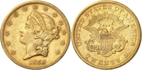 USA
20 Dollars 1855 S, San Francisco. 33,35g. Fr. 172.

Très beau.