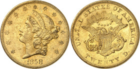 USA
20 Dollars 1858 O, New Orleans. 33,40g. Fr. 171.

Rare. Très beau.