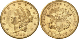 USA
20 Dollars 1859 S, San Francisco. 33,39g. Fr. 172.

Très beau.