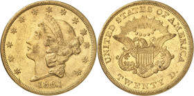 USA
20 Dollars 1864. 33,39g. Fr. 169.

Très beau.