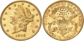 USA
20 Dollars 1892 CC, Carson City. 33,40g. Fr. 179.

Très beau.