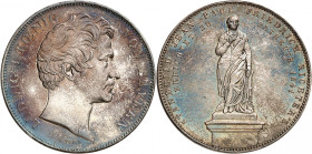 ALLEMAGNE
Bavière
Louis I, 1825-1848. Double Taler 1841, Munich. Tête nue à droite. Nom du graveur au-dessous / Statue de Richter. 37,15g. Dav. 586;...