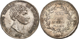 ALLEMAGNE
Berg et Clève
Joachim Murat, 1806-1808. Taler 1806, Düsseldorf. Buste nu à droite / Valeur dans une couronne de laurier. Date à l'exergue....