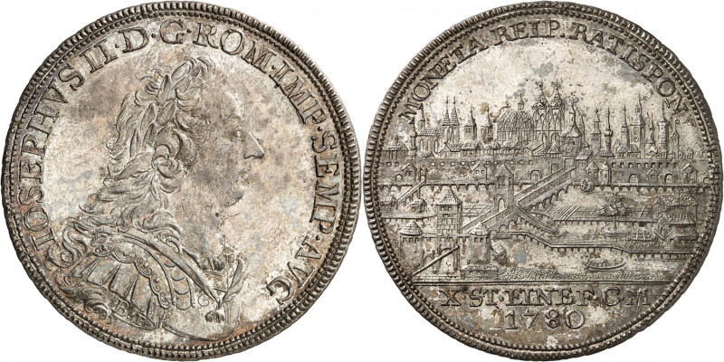 ALLEMAGNE
Ratisbonne
Joseph II, 1765-1790. Taler 1780, Ratisbonne. Buste lauré...