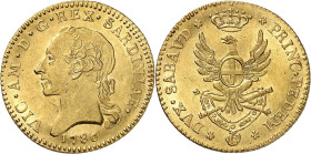 ITALIE
Piémont Sardaigne
Victor-Amédée III, 1773-1796. Doppia 1786, Turin. Buste à gauche. Date au-dessous / Ecu de Savoie ovale sur une aigle aux a...