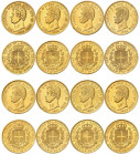 ITALIE
Piémont Sardaigne
Charles-Albert, 1831-1849. Lot de 8 pièces de 20 Lire : 1838 P Turin, 1838 P Gênes, 1839 P Turin, 1840 P Turin, 1840 P Gêne...