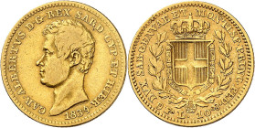 ITALIE
Piémont Sardaigne
Charles-Albert, 1831-1849. 10 Lire 1839 P (aigle), Turin. Tête nue à gauche. Date au-dessous / Ecu couronné et collier de l...