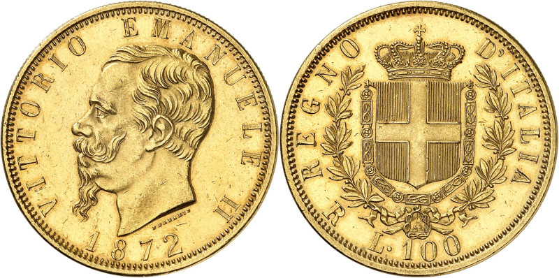 ITALIE
Royaume d'Italie
Victor-Emmanuel II, roi d'Italie, 1861-1878. 100 Lire ...