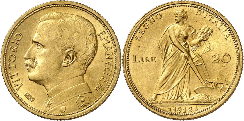 ITALIE
Royaume d'Italie
Victor-Emmanuel III, 1900-1946. 20 Lire 1912, Rome. Bu...