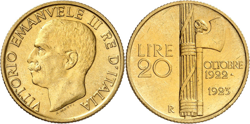 ITALIE
Royaume d'Italie
Victor-Emmanuel III, 1900-1946. 20 Lire 1923, Rome. Tê...