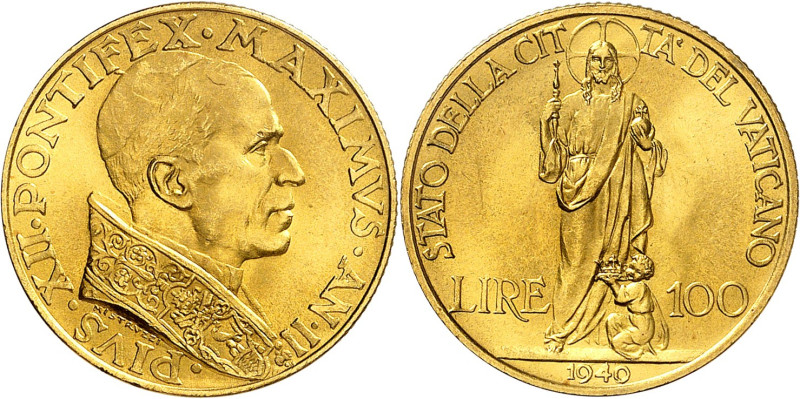 ITALIE
Rome et Etats Pontificaux
Eugenio Pacelli, Pie XII, 1939-1958. 100 Lire...