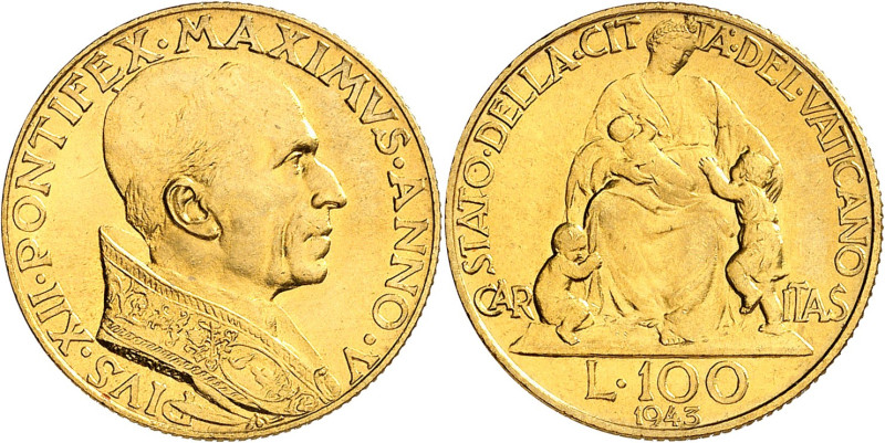 ITALIE
Rome et Etats Pontificaux
Eugenio Pacelli, Pie XII, 1939-1958. 100 Lire...