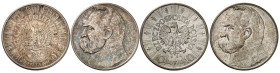 POLOGNE
Première République, 1918-1939. Lot de 2 monnaies : 10 Zlotych 1934, premier type, Varsovie, et 10 Zlotych 1934, second type, Varsovie. Aigle...
