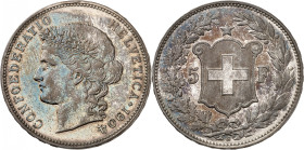 SUISSE
Confédération
5 Francs 1904 B, Berne. Comme précédemment. 24,96g. Dav. 392; D.T. 297; HMZ 2-1198j. 

Très bel exemplaire.
