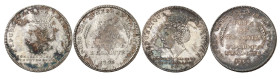 SUISSE
Genève
Lot de 2 monnaies : Taler dit "Genevoise" 1794 (2x). Tête féminine couronnée de tours à gauche / Inscription et date sur six lignes en...