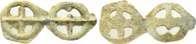 CENTRAL EUROPE or GAUL. Uncertain. Cast Ae "Roulle" (Wheel) Money (1st century BC). Two wheels of four spokes, connected.