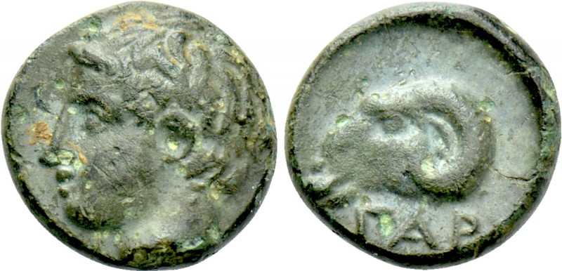 TROAS. Gargara. Ae (4th century BC). 

Obv: Laureate head of Apollo left.
Rev...