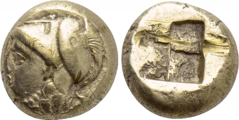 IONIA. Phokaia. EL Hekte (Circa 387-326 BC). 

Obv: Helmeted head of Athena le...