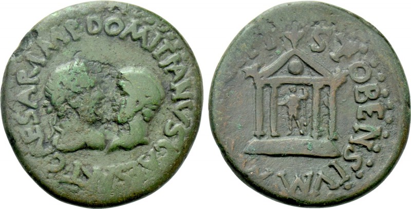 MACEDON. Stobi. Titus and Domitian (Caesares, 69-79 and 69-81, respectively). Ae...