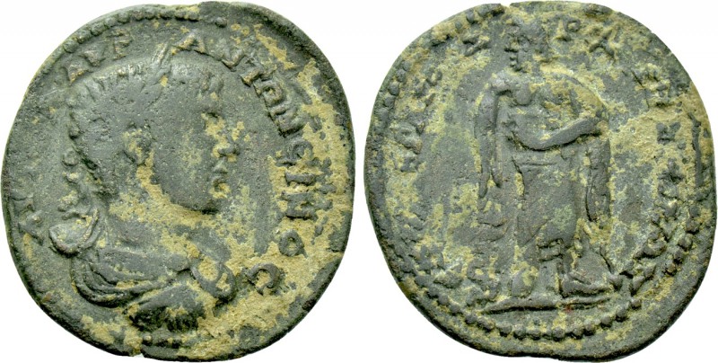ASIA MINOR. Uncertain. Caracalla (198-217). Ae. 

Obv: Laureate, draped and cu...