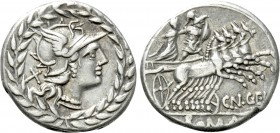 CN. GELLIUS. Denarius (138 BC). Rome.
