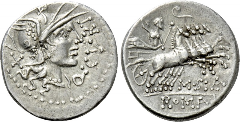 Q. CURTIUS & M. SILANUS. Denarius (116-115 BC). Rome. 

Obv: Q CVRT. 
Helmete...