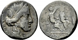 L. FANNIUS and L. CRITONIUS. Denarius (86 BC). Rome.