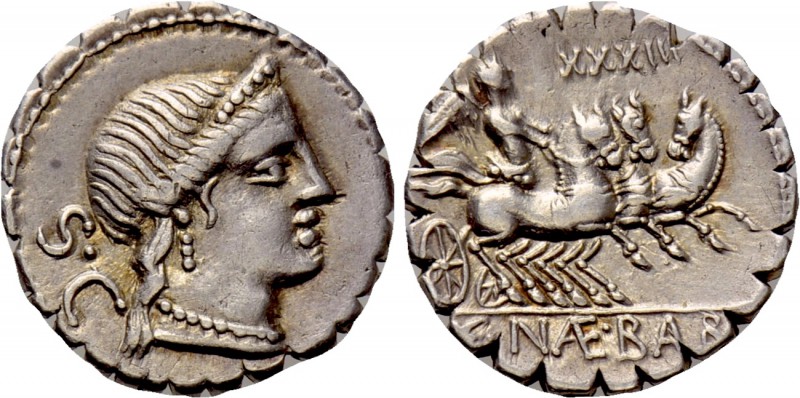 C. NAEVIUS BALBUS. Serrate Denarius (79 BC). Rome. 

Obv: Diademed head of Ven...