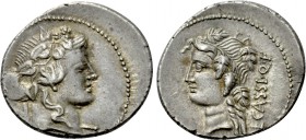 L. CASSIUS Q.F. LONGINUS. Denarius (75 BC). Rome.