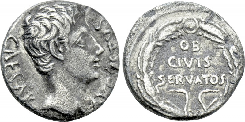 AUGUSTUS (27 BC-14 AD). Denarius. Uncertain mint in Spain, possibly Colonia Patr...