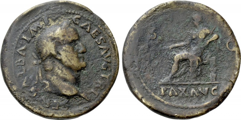 GALBA (68-69). Sestertius. Rome. 

Obv: SER GALBA IMP CAES AVG TR P. 
Laureat...