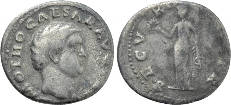 OTHO (69). Denarius. Rome. 

Obv: IMP M OTHO CAESAR AVG TR P. 
Bare head righ...