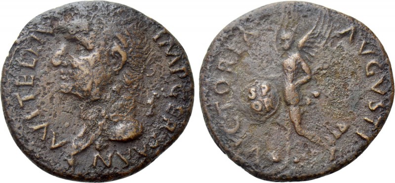 VITELLIUS (69). As. Uncertain mint in Spain, possibly Tarraco. 

Obv: A VITELL...
