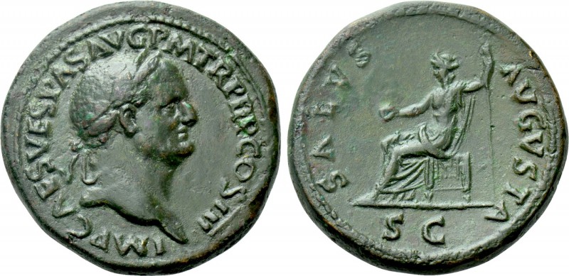 VESPASIAN (69-79). Sestertius. Rome. 

Obv: IMP CAES VESPAS AVG P M TR P P P C...