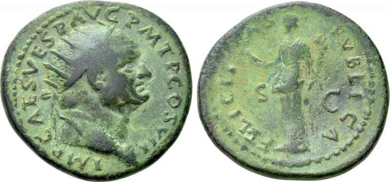 VESPASIAN (69-79). Dupondius. Rome. 

Obv: IMP CAES VESP AVG P M T P COS VII. ...