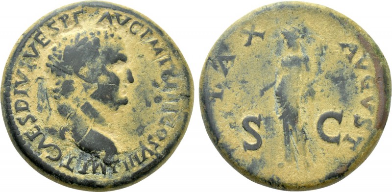 TITUS (79-81). Sestertius. Eastern mint, possibly Thrace. 

Obv: IMP T CAES DI...