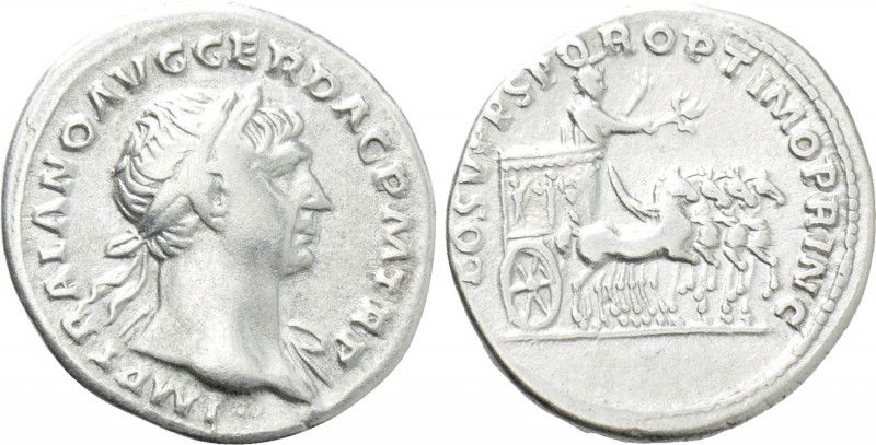 TRAJAN (98-117). Denarius. Rome. 

Obv: IMP TRAIANO AVG GER DAC P M TR P. 
La...