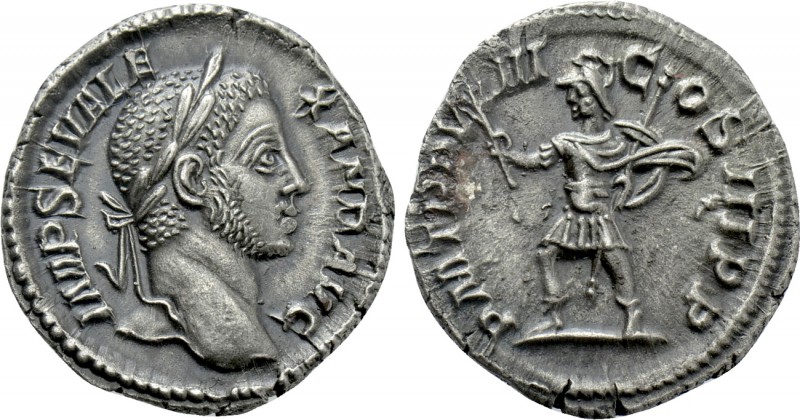 SEVERUS ALEXANDER (222-235). Denarius. Rome. 

Obv: IMP SEV ALEXAND AVG. 
Lau...