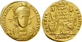 CONSTANTIUS II (337-361). GOLD Solidus. Nicomedia.