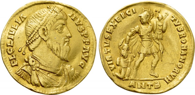 JULIAN II APOSTATA (360-363). GOLD Solidus. Antioch. 

Obv: FL CL IVLIANVS P F...