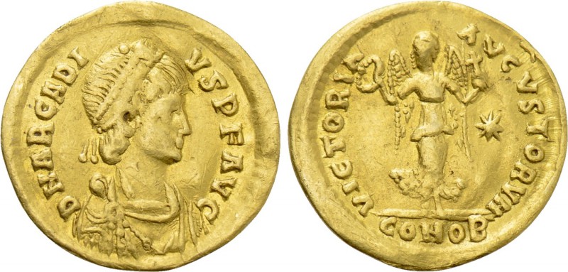 ARCADIUS (383-408). GOLD Tremissis. Constantinople. 

Obv: D N ARCADIVS P F AV...
