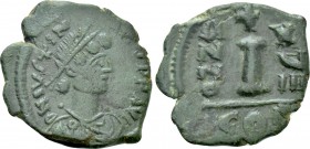 JUSTINIAN I (527-565). Decanummium. Constantinople. Dated RY 18 (544/5).