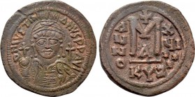 JUSTINIAN I (527-565). Follis. Cyzicus. Dated RY 19 (555/6).
