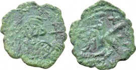 JUSTINIAN II (First reign, 685-695). Half Follis. Constantinople.