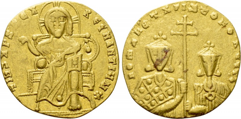 CONSTANTINE VII PORPHYROGENITUS with ROMANUS I and CHRISTOPHER (913-959). GOLD S...