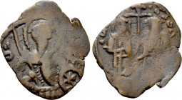 ANDRONICUS II PALAEOLOGUS with MICHAEL IX (1282-1328). Trachy.