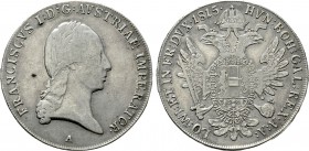 AUSTRIA. Franz I (1804-1835). Taler (1815-A). Wien (Vienna).
