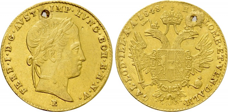 AUSTRIA. Ferdinand I (1835-1848). GOLD Ducat (1848-E). Karlsburg. 

Obv: FERD ...