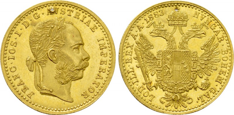 AUSTRIA. Franz Joseph I (1848-1916). GOLD Ducat (1883). Wien (Vienna). 

Obv: ...