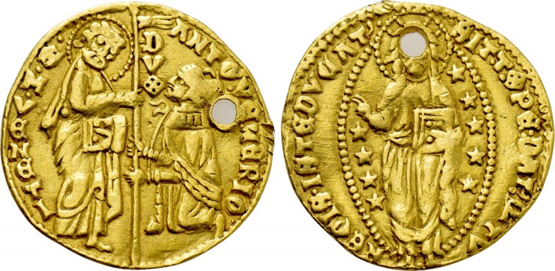 ITALY. Venice. Antonio Venier (1382-1400). GOLD Ducato. 

Obv: ANTO VЄNЄRIO / ...